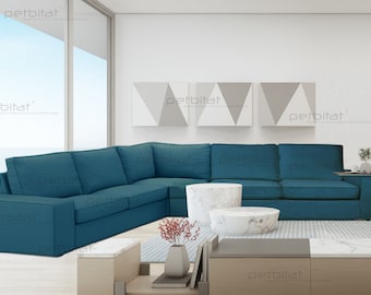 Kivik Cover, Kivik Sectional 2+3/3+2 Seat Corner Sectional Sofa Cover, Kivik Slipcover, Kivik Sofa Cover