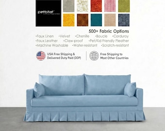 HYLTARP 3-Seat Sofa Cover, Custom Made Cover for Hyltarp 3-Seat Sofa, Hyltarp 3-Seat Sofa Cover with Box Pleat Skirt, Replacement Cover