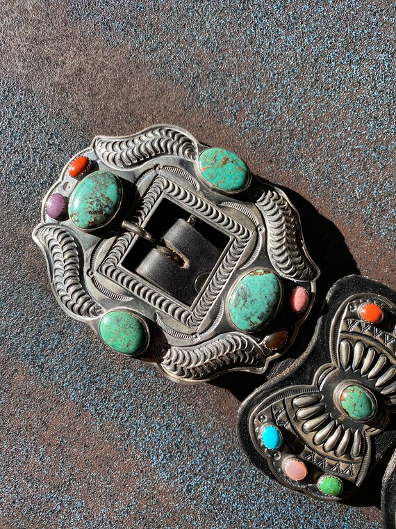 James Reid gemstone concho belt