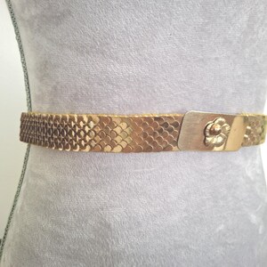 Vintage Metal Fishscale Stretch Belt - Etsy display picture 3