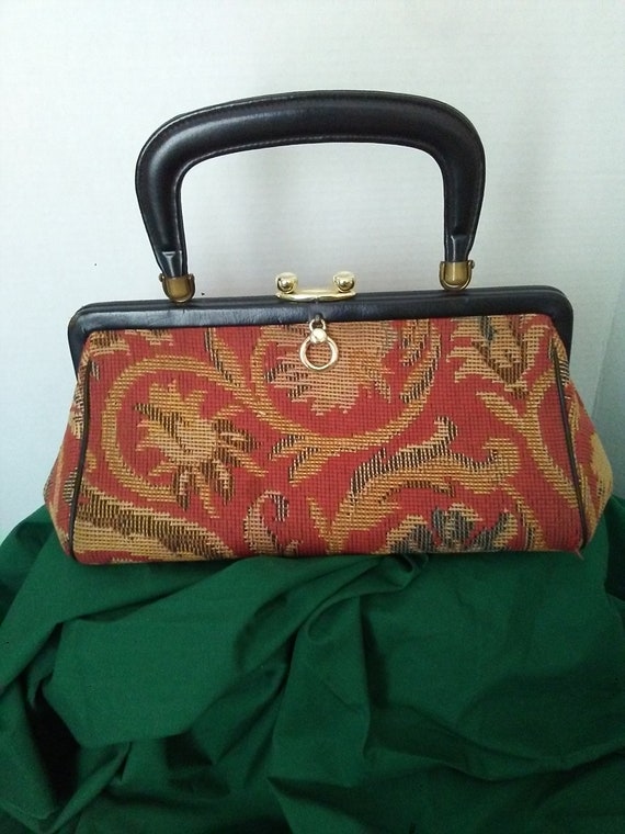 Meyers Tapestry Carpet Doctor Bag Vtg 60s - image 1