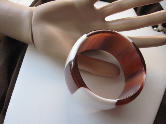 Tortoise Statement Bangle Bracelet - image 1