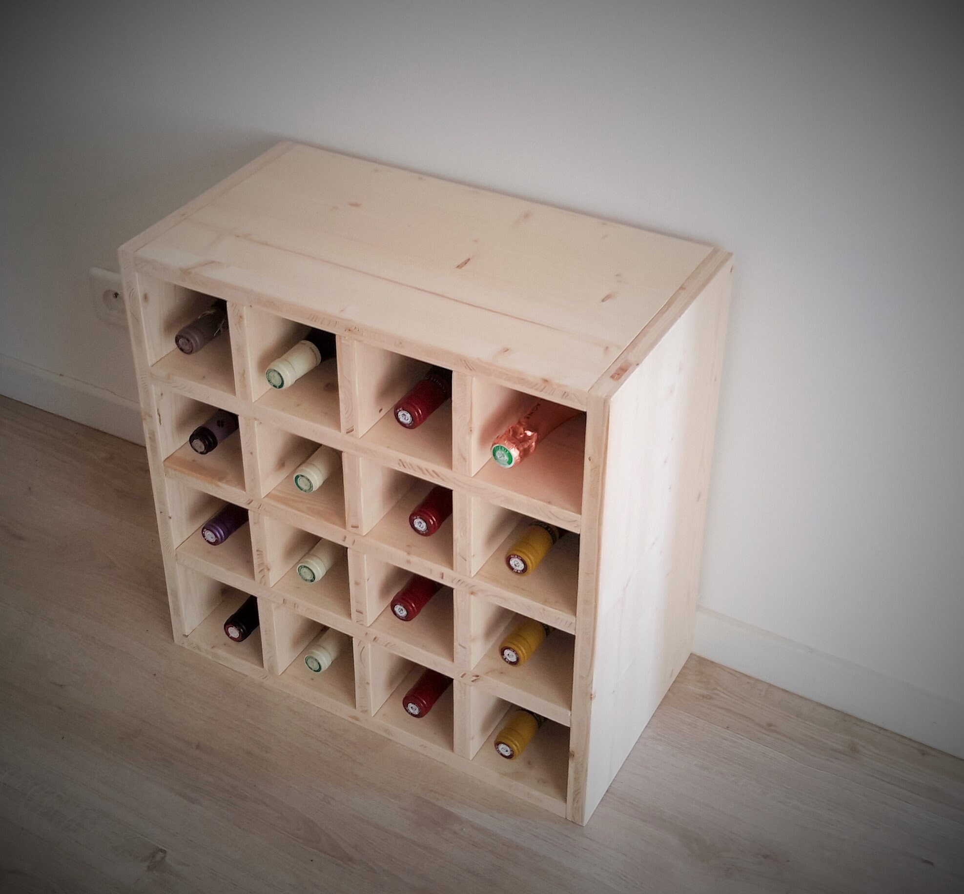 Casier à Bouteilles | 16 en Pin