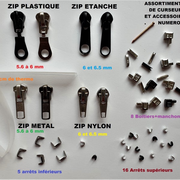 Ensemble d'Accessoires Pour Réparation de tous les Types de Fermetures à Glissières Numero 5