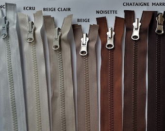 P5R 20-80cm, 6mm injected zipper on 32mm polyester tape, separable and reversible, made to measure, over 20 colors available