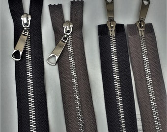 Two ways open end zipper tailored