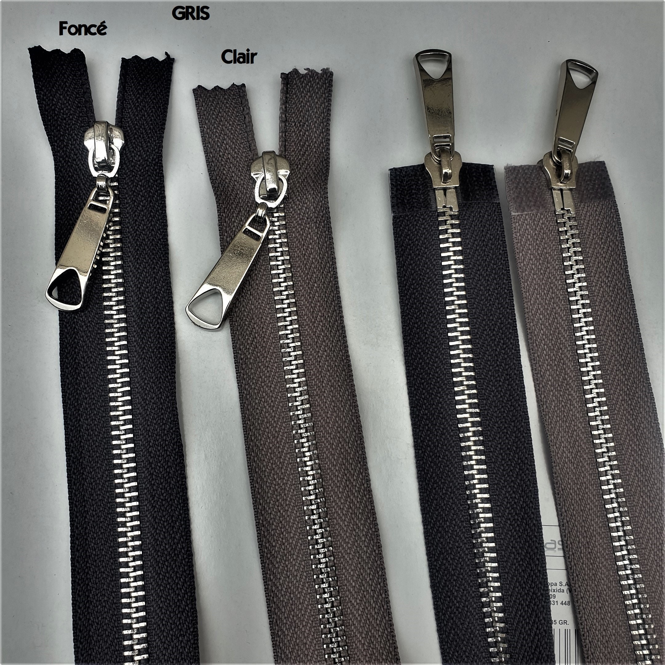 Séparable zipper -  France