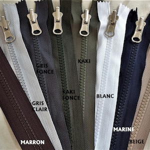 P5R 20-80cm , Fermeture à Glissière Injecté de 6 mm sur Ruban Polyester 32 mm , Séparable et Reversible sur Mesure , + de 20 coloris dispo