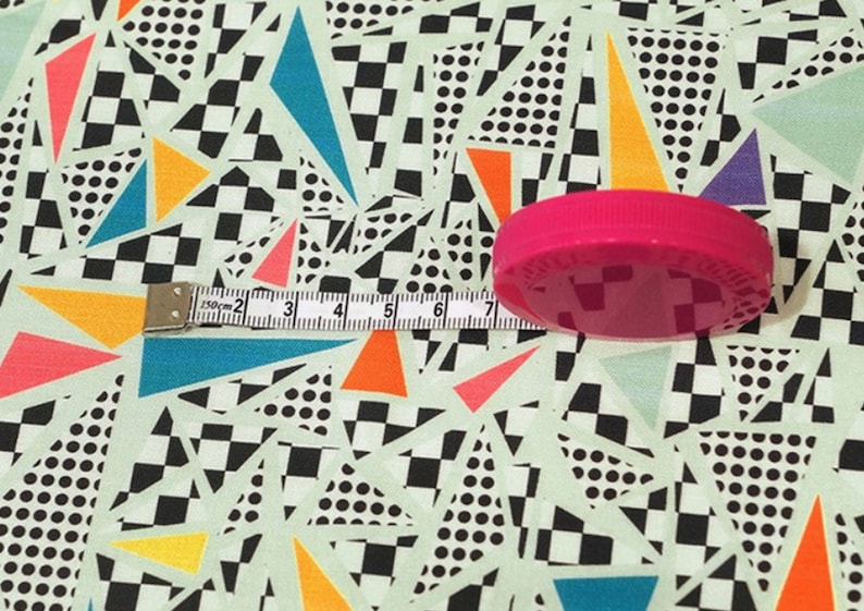 Retro triangle 100/% Cotton Fabric By THE YARD trendy triangles quilting DTP digital textile printing Yk fabrics JDTP557: