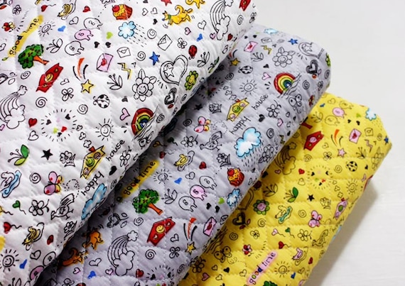 Floral rabbit 100/% Cotton Fabric Animal rabbits flowers bunny quilting JC5//22*