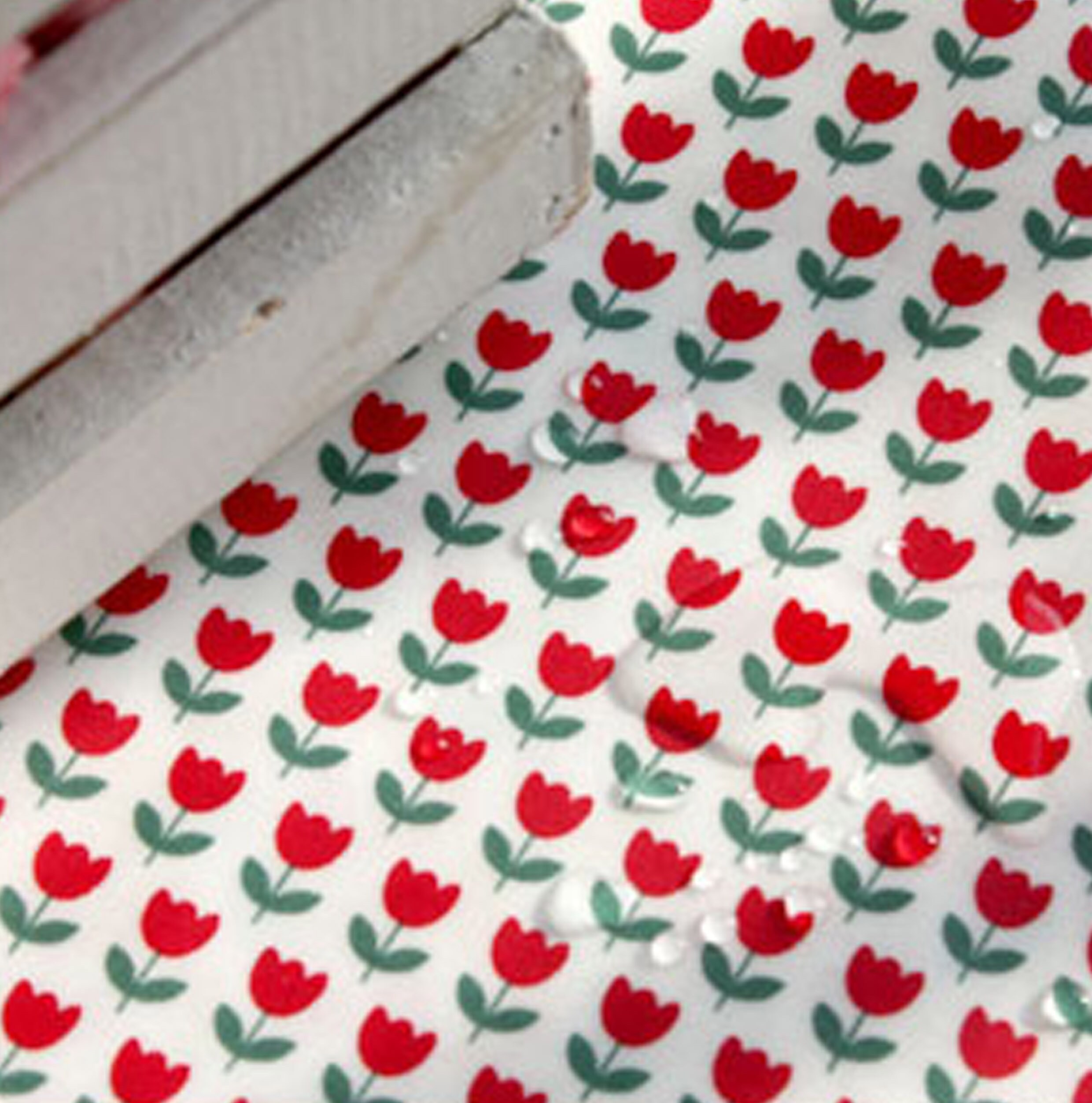 Laminated PVC coated cotton Fabric / Oilcloth WATERPROOF / Red Etsy