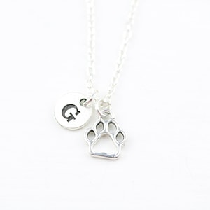 Dog Paw necklace, Gift for dog owner, Silver Dog Paw, Pet Paw Charm, Pet Necklace, Personalized, pet Owner Gift, lost dog, dog best friend