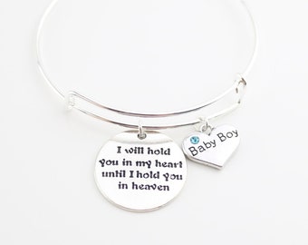 Baby loss Bracelet, Son loss bracelet, you in my heart, Child Loss gift, Son loss Gift, Memorial Gift, Mourning mother gift, Loss of child