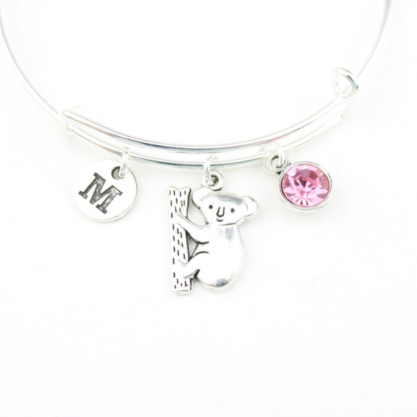 Cadeaux koala personnalisés, bracelet Koala, cadeaux australiens, charme ours Koala argenté, bracelet australie, bracelet enfant, cadeau d’anniversaire fille