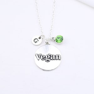 Vegan Necklace, Personalized, Vegan Jewelry, Silver, Best Friend gift, Vegan Gift, Vegetarian Jewelry, Friend Not Food, foodie gifts, Custom