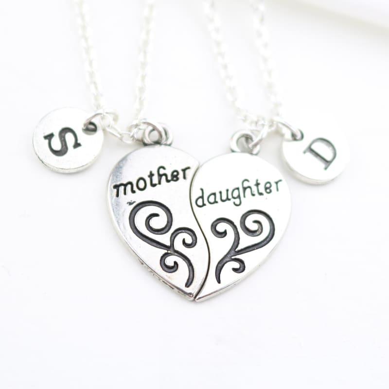 Mother daughter necklace etsy