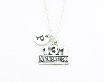 Half Marathon Necklace, Custom Jewelry, Personalized Running Gift, 13.1 Miles Marathon, Runner Necklace, Run Challenge, First Marathon gift