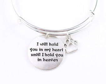 Dog Loss Gift, Pet Memorial Gift, Pet remembrance bracelet, pet jewelry, dog paw, dog memorial, pet loss, condolence dog for owner, sympathy