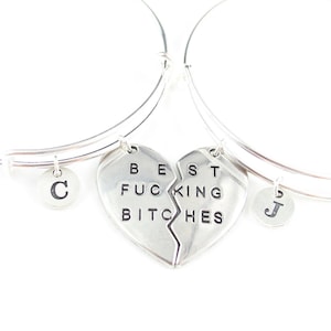 Set di braccialetti personalizzati per amici, ciondolo iniziale, gioielli BFF