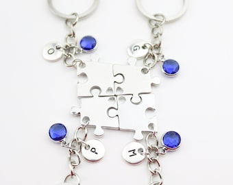 Matching puzzle key ring set of 2 3 4 5 6 7 8 9 10, Best friend gifts, Friendship Jewelry, Graduation graduates, Family gifts, Christmas