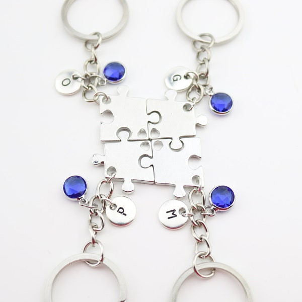 Matching puzzle key ring set of 2 3 4 5 6 7 8 9 10, Best friend gifts, Friendship Jewelry, Graduation graduates, Family gifts, Christmas