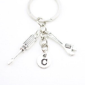 Personalized Tool Keychain: Carpenter, Handyman Initial Keyring