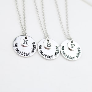 Collares de amistad para 3, regalos personalizados de mejores amigos, 3 collares de regalo de hermanas, collares de encanto inicial únicos regalos de bestie