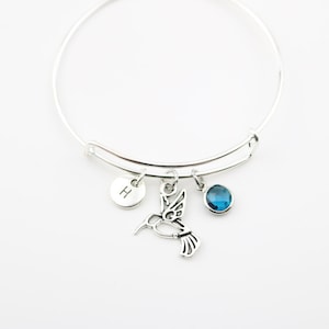 Hummingbird Bracelet, Small bird gift, Personalized Jewelry, Humming bird gift, tiny small Kolibri Bracelet, Bird jewelry for her, Christmas