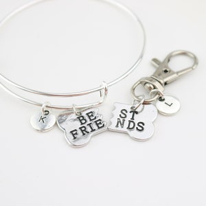 Dog Owner Gifts, Dog Accessories, Dog Owner Charm bracelet, Best Friend Dog and Human, Bone puzzle split, Dog and me, My Doggy puppy girl