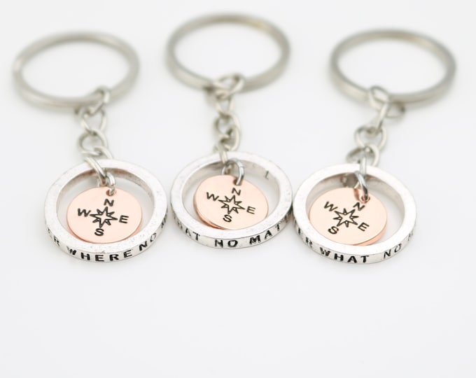 Best Friend Gifts Set of 2 3 4 5 6 7 8 9 10, Unique Custom Personalized, Christmas, BFF keychains, Friendship keyrings, Family, Sisters Mom