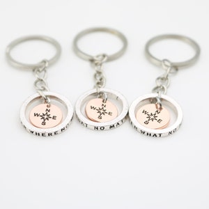 Best Friend Gifts Set of 2 3 4 5 6 7 8 9 10, Unique Custom Personalized, Christmas, BFF keychains, Friendship keyrings, Family, Sisters Mom