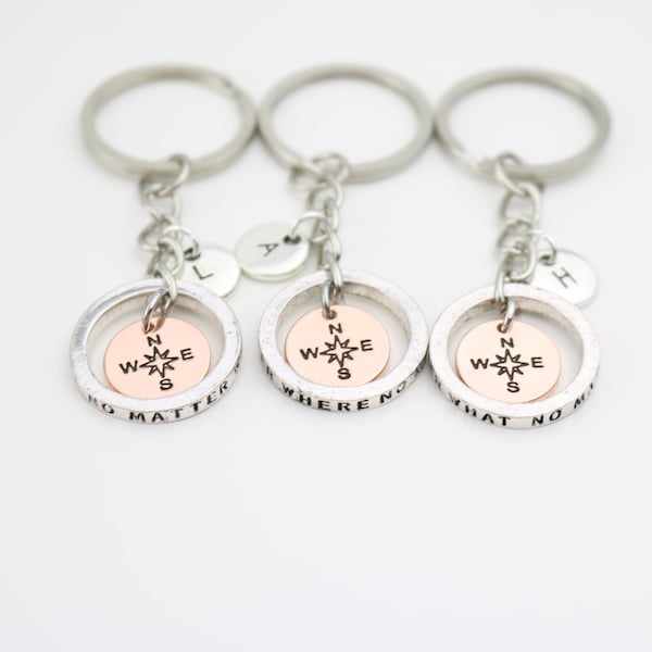 Graduation gifts, Set of 2 3 4 5 6 7 8 9 10, Moving away, Man Woman Key ring, Best Friends Keyring, keychain BFF, Long Distance friendship