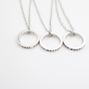 Three friendship necklaces for best friends or siblings