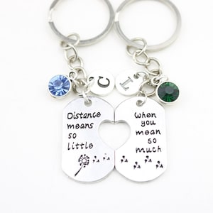 Juego de llaveros personalizados: regalo de larga distancia para parejas