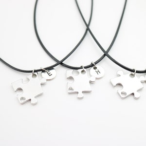 Collares de amistad para 3 mejores amigos, Regalos personalizados de tres BFF, Collares a juego únicos para grupo de amigos, Regalo de 3 hermanas