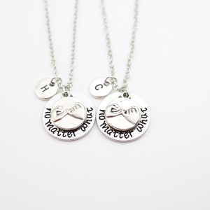 Pinky Promise Necklace Set: BFF Friendship Jewelry with Initial Charms