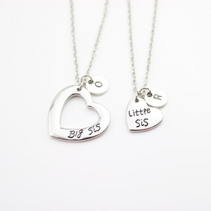 Sisters Necklace Set of 2, Sister Gift for 2, Two Sisters Jewelry, Big little, Charm Necklaces, Personalized, matching for sister, Christmas