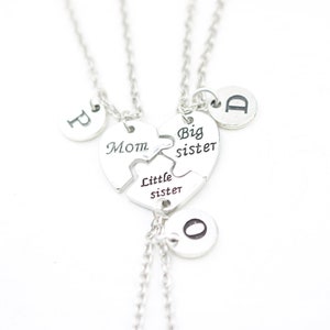 Sister and Mom Gifts, Big Little Sister, Mom Sister Necklace, 2 sisters and mother, gift from mom for daughters, from daughter to mother