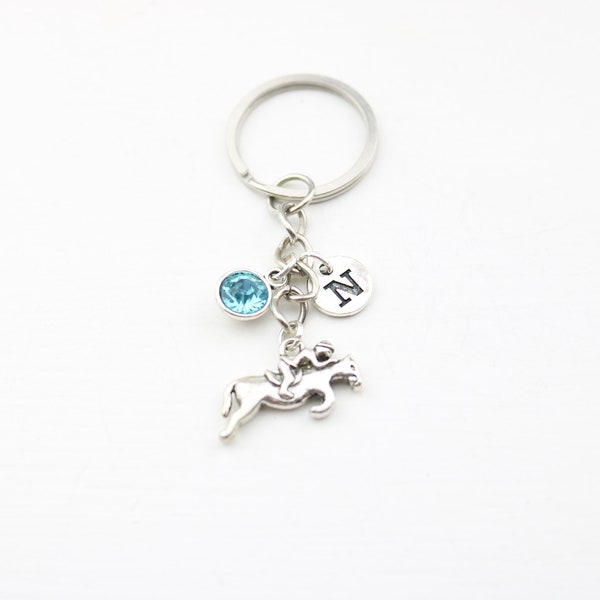 Dressage gift, Horse riding gift, Horse sport gift, Personalized, Running horse keychain, vaulting, horse racing keychain, polo, Christmas