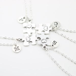 Collar personalizado con piezas de rompecabezas para 1, 2, 3, 4, 5, 6, 7 mejores amigos