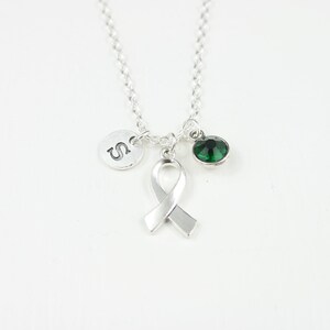 Liver Cancer necklace, green ribbon jewelry, survivor cancer free, kidney cancer healing patient support, Cerebral Palsy gift, Personalized