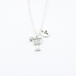 Cocktail Necklace, Bloody Margarita love gift, Cocktail Glass, Alcohol gift, Bartender Necklace, Bartender, mixologist gift, Restaurant bar