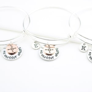 4 Best Friend Bracelet, Best Friend Gift set of 4, Friendship gift, BFF bangle, Long distance gift, Friend Jewelry, BFF Gift, Matching for 4