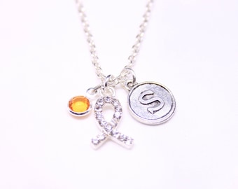 Leukemia necklace, Best Friend Gift, Blood Cancer, Blood Cancer Gift, Orange Cancer, Personalized, Chemo Gift, Cancer Free, Cure, Survivor