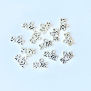 Add On, Year 2025, Silver 2025 Charm, 10mm charm, add on year, 2025 1 cm, year 10 mm, year 1cm, Vintage 2025, Year 2025 charm, silver 2025