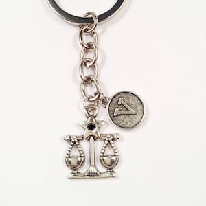 Personalized Libra Keychain: Zodiac Astrology Gift