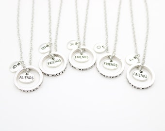 Friendship Necklace Personalized with Initial Charm