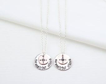 Friends gifts set of 2 3 4 5 6 7 8 9 10, Best Friend necklaces, Friendship gift, BFF Christmas, Long distance, Graduation, moving going away