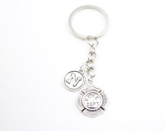 Fireman Keychain: Personalized Fire Department Gift