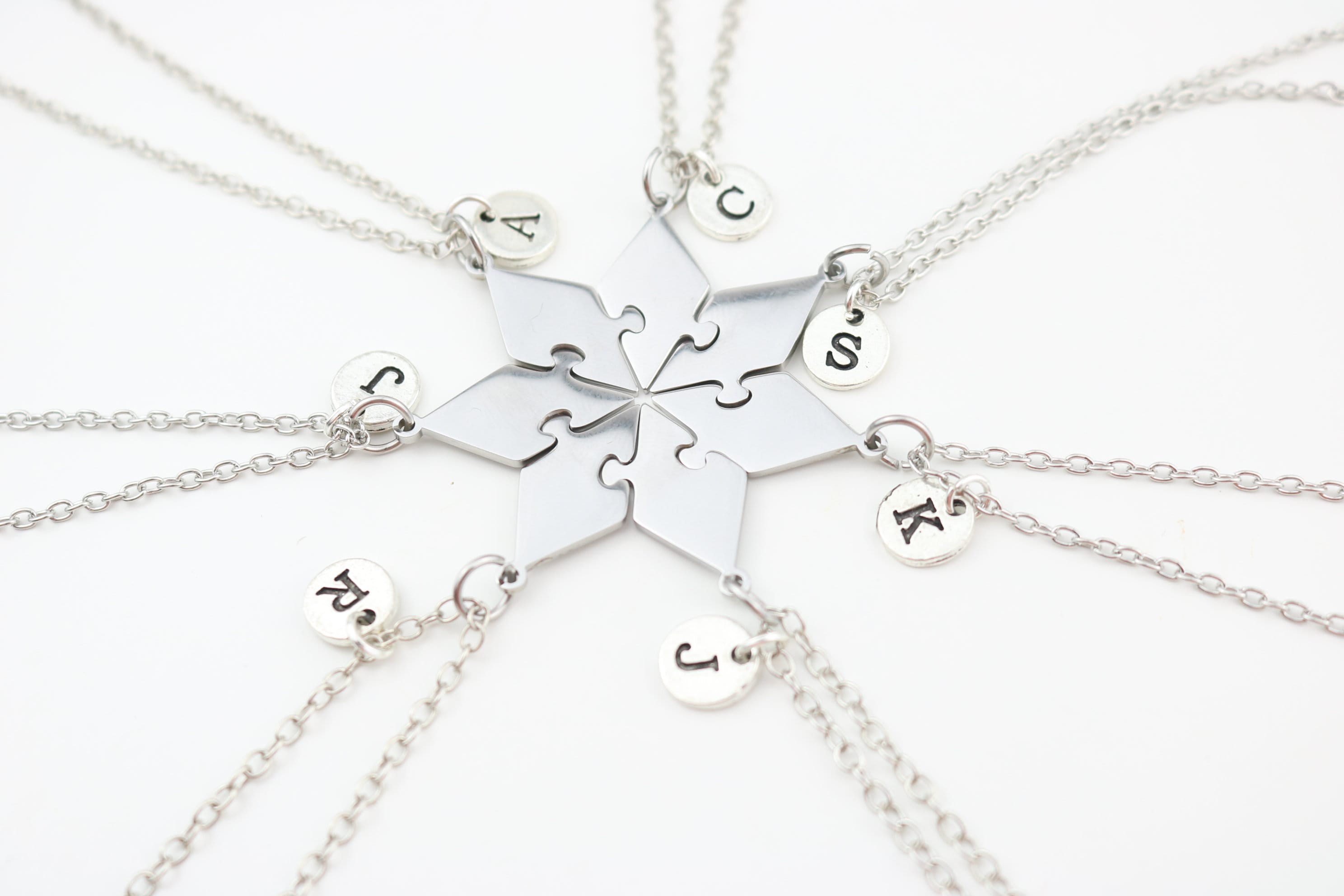 Matching Necklaces for Friends 2-7 Pieces Silver